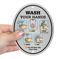 Hand sanitizing station sign