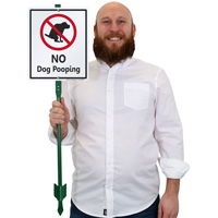 No Dog Pooping Sign