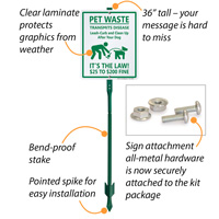 Dog Poop Sign for Disease Prevention