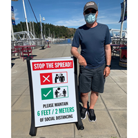 Maintain Safe Space: Sidewalk Sign for Social Distancing