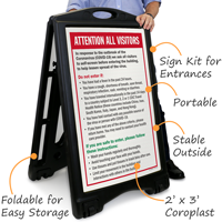 Informative signage for current situation