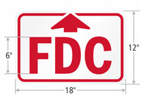 Fire Department Connection Sign with Upward Arrow