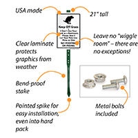 Lawn Puppy Sign: Keep Off Grass