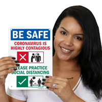 Social distancing safety notice
