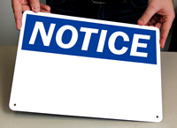 Write-On Notice Signs