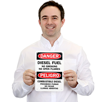 Bilingual OSHA No Smoking Sign