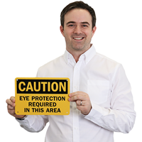 Eye Protection Required In This Area Sign