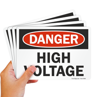 Danger High Voltage Signs