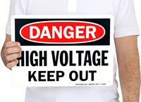 Danger High Voltage Keep Out Signs