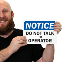 Hazard talk sign