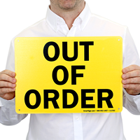 Out Of Order Machine Safety Sign