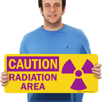 Radiation area sign