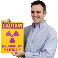 Caution Radioactive Materials Signs
