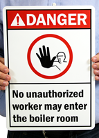 Danger (ANSI) Do Not Enter text Signs