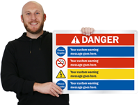 Select Cliparts And Add Warning Message Sign