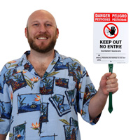Pesticide Out No Entry Sign