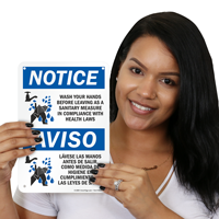 Visual Alert Hand Washing Instructions