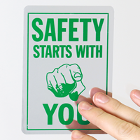 Safety Message Glass Decal