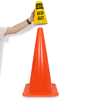 Cone Message Collar safety Sign