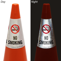 No Smoking Cone Message Collar safety Saign