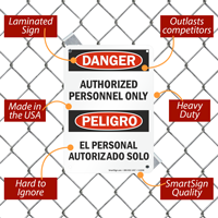 Bilingual Warning Sign for Authorized Personnel Only