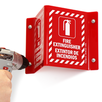 Fire Extinguisher Sign with Graphic