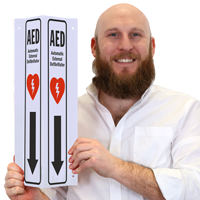 AED Projecting Sign with Graphic