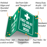 Projection sign for first aid station