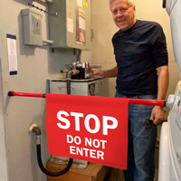 Door Barricade Sign: Stop, Do Not Enter