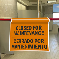 Closed for repairs door barricade marker