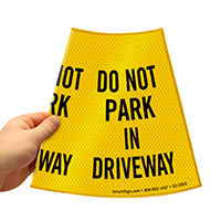 Cone Message Collar Parking Sign