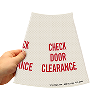 Check Door Clearance Sign