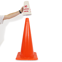No Overnight Parking Cone Sleeves