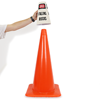 Danger Falling Rocks Cone Message Collar