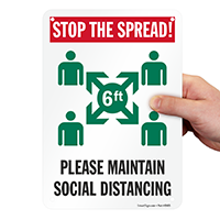 Social Distancing Reminder Sign
