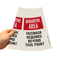 Cone collar for face mask zone