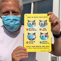 How not to wear a face mask, with cats