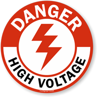 Adhesive floor sign for safety