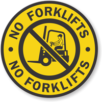 Floor caution adhesive sign