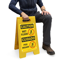 Wet Floor / Piso Mojado Standing Floor Sign