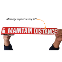 Tape for maintaining social distance floors