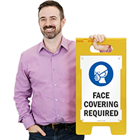 FloorBoss XL Sign Face Covering Required