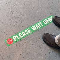 Wait here floor marker