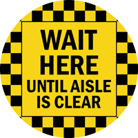 Wait Here Floor Sign