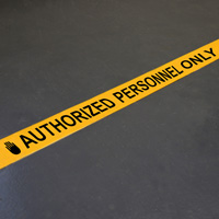 Private access floor message tape