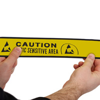 Superior mark floor message tape for static sensitive area