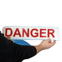 Danger Red White Stripe Floor Tape