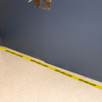 High Visibility Floor Message for Clear Area