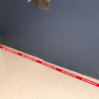 Forklift-free zone floor tape