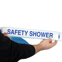 Safety Shower Keep Clear Floor Message Tape